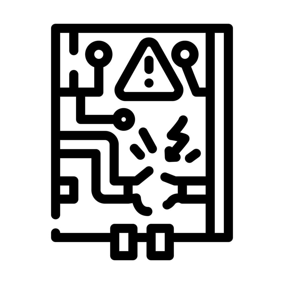 electrical networks repair line icon vector illustration
