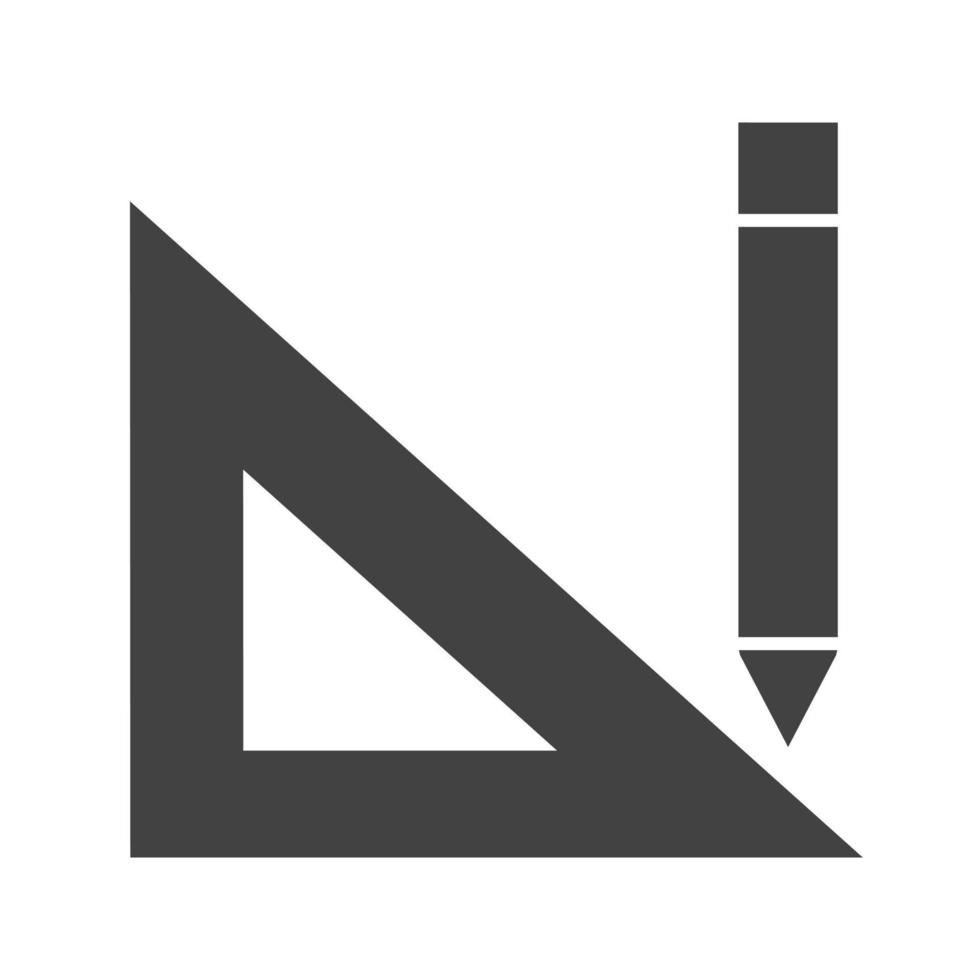herramientas de dibujo glifo icono negro vector