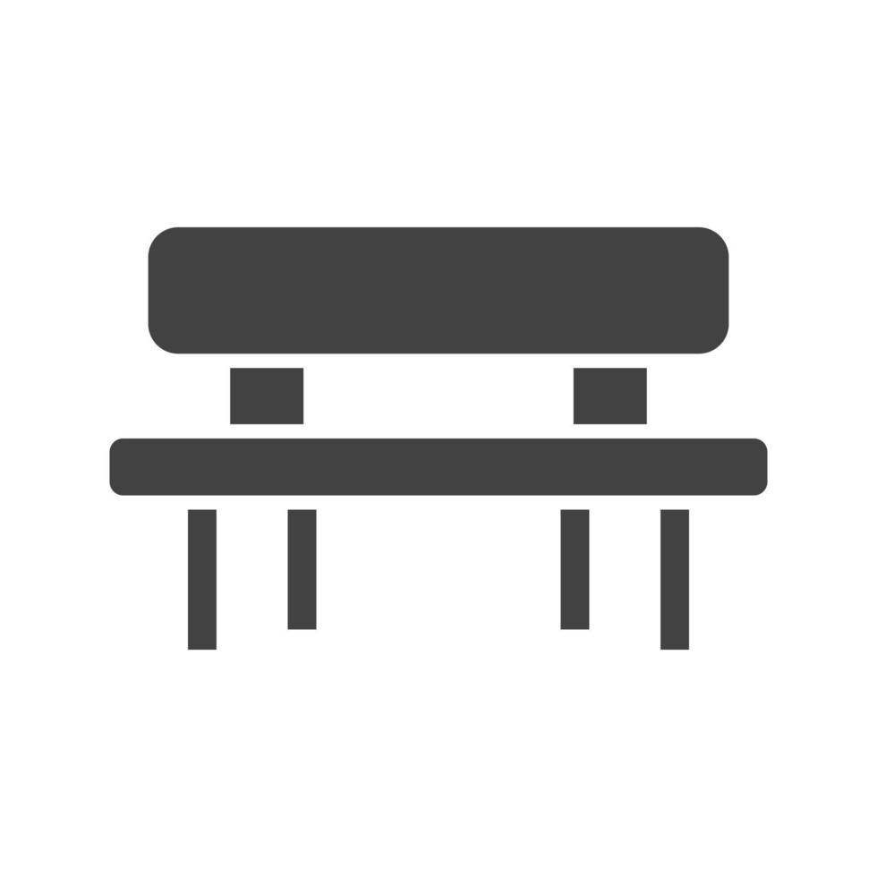 picnic de mesa glifo icono negro vector