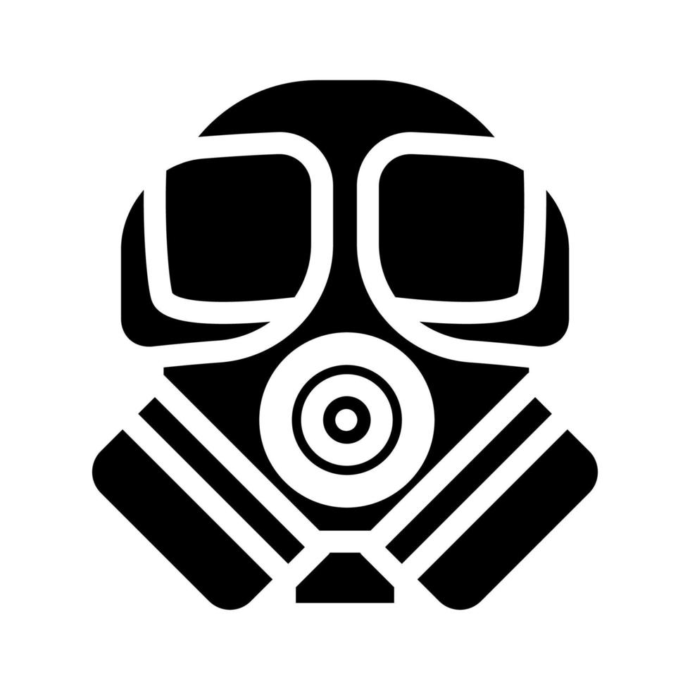 gas mask glyph icon vector illustration