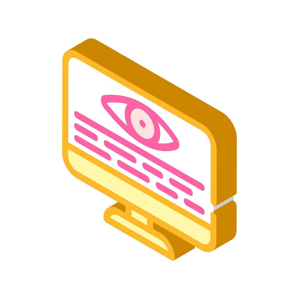 digital observation isometric icon vector illustration sign
