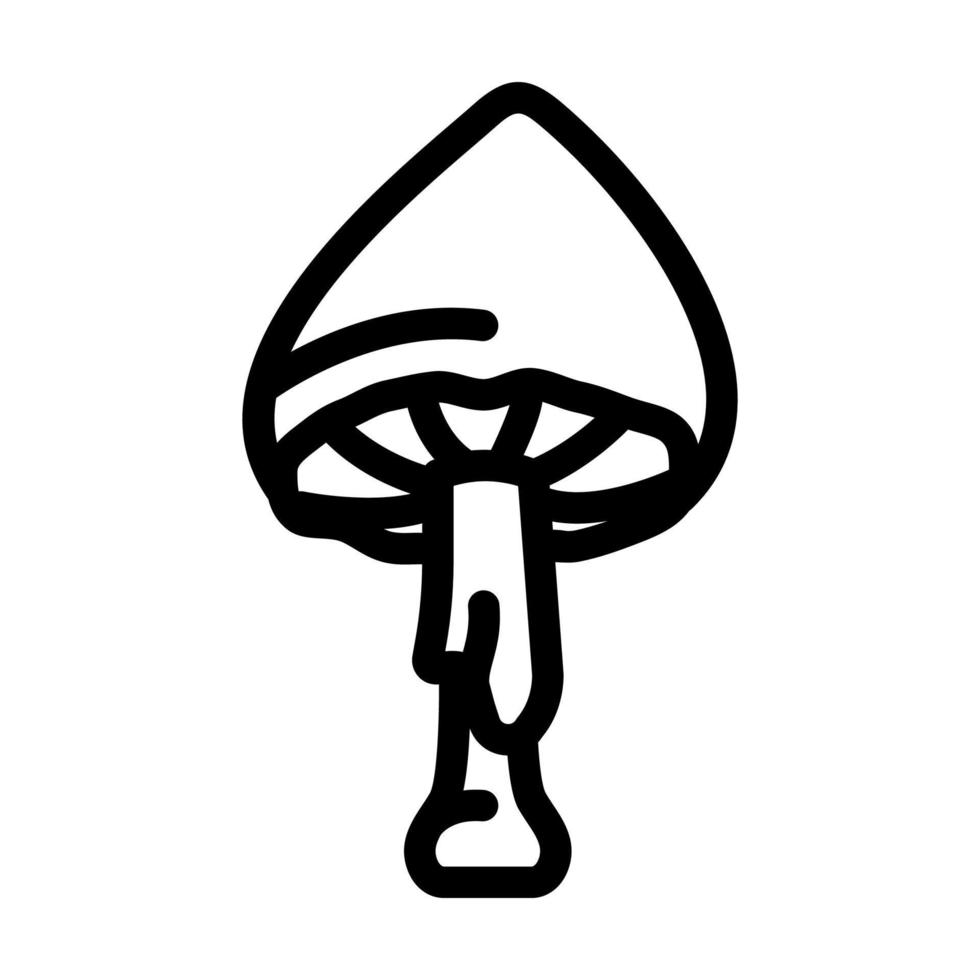 celestial mushroom line icon vector illustration