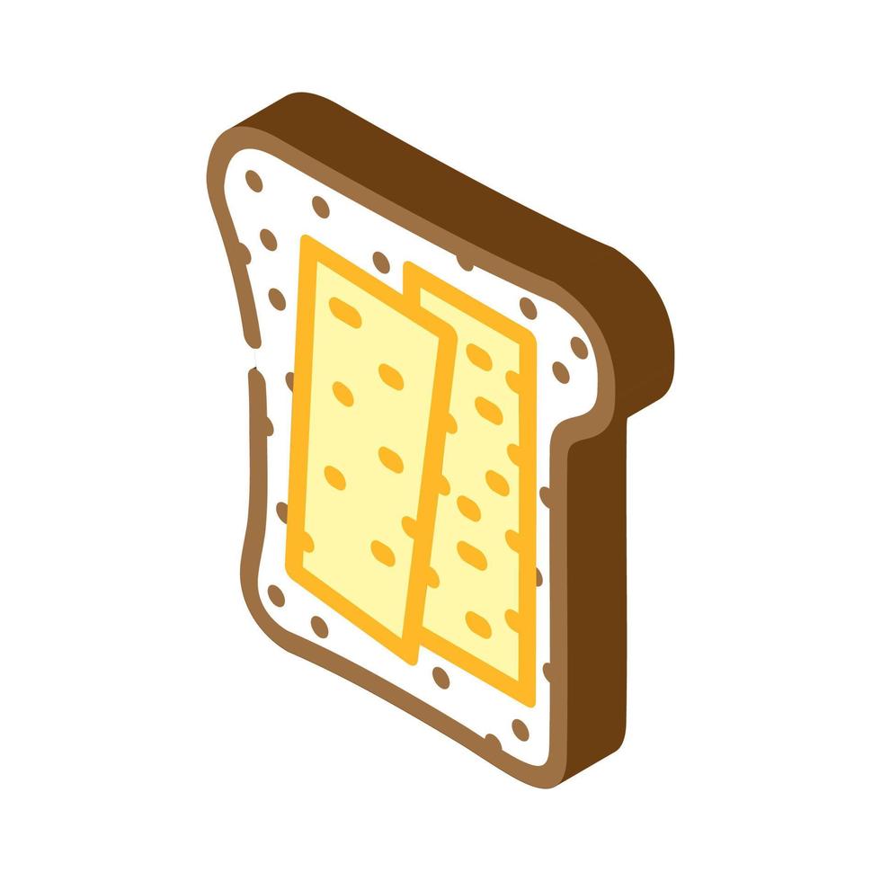 butter cheese isometric icon vector illustration