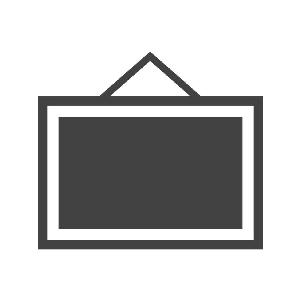 Notice Board Glyph Black Icon vector