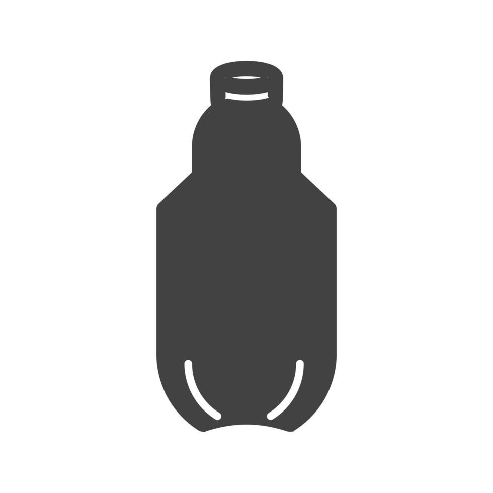 botella ii glifo icono negro vector