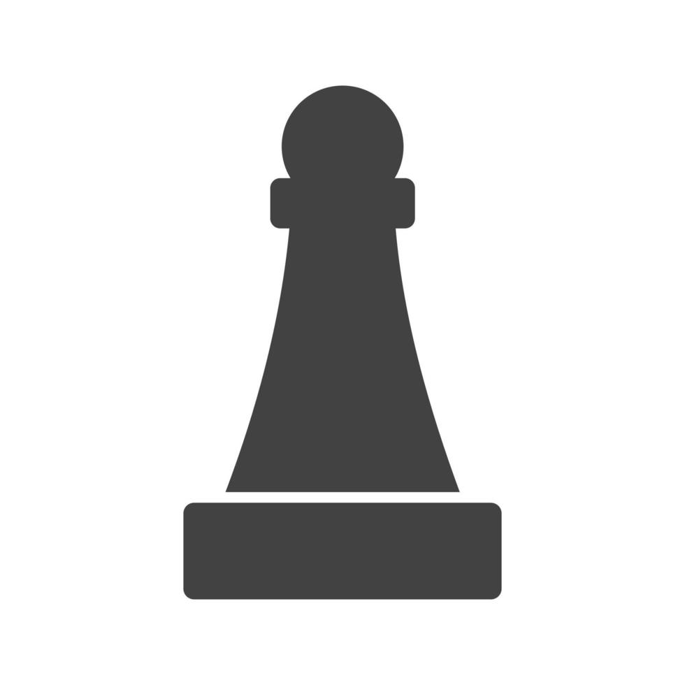 Pawn Glyph Black Icon vector