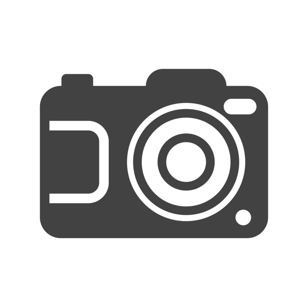 Camera III Glyph Black Icon vector