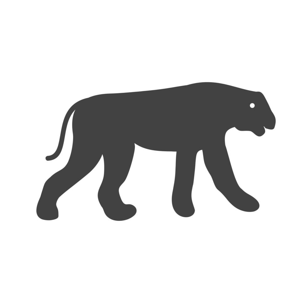 Cheetah Glyph Black Icon vector