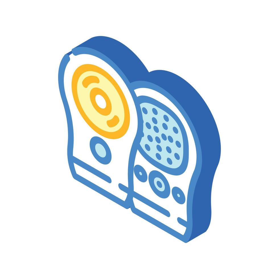 radio nanny device isometric icon vector illustration