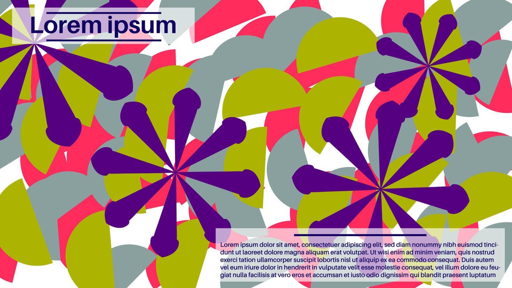 fondo de formas geométricas de garabato desordenado floral de fantasía. tarjeta abstracta, diseño. cartel de negocios. vector