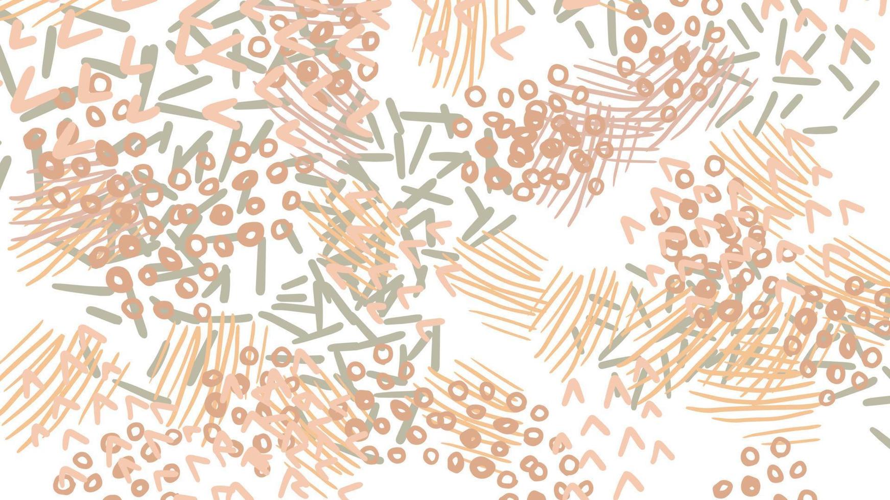 Fantasy messy doodle geometric shapes background. Abstract card, layout. Creative landing page or business background. Advertisement cover. vector