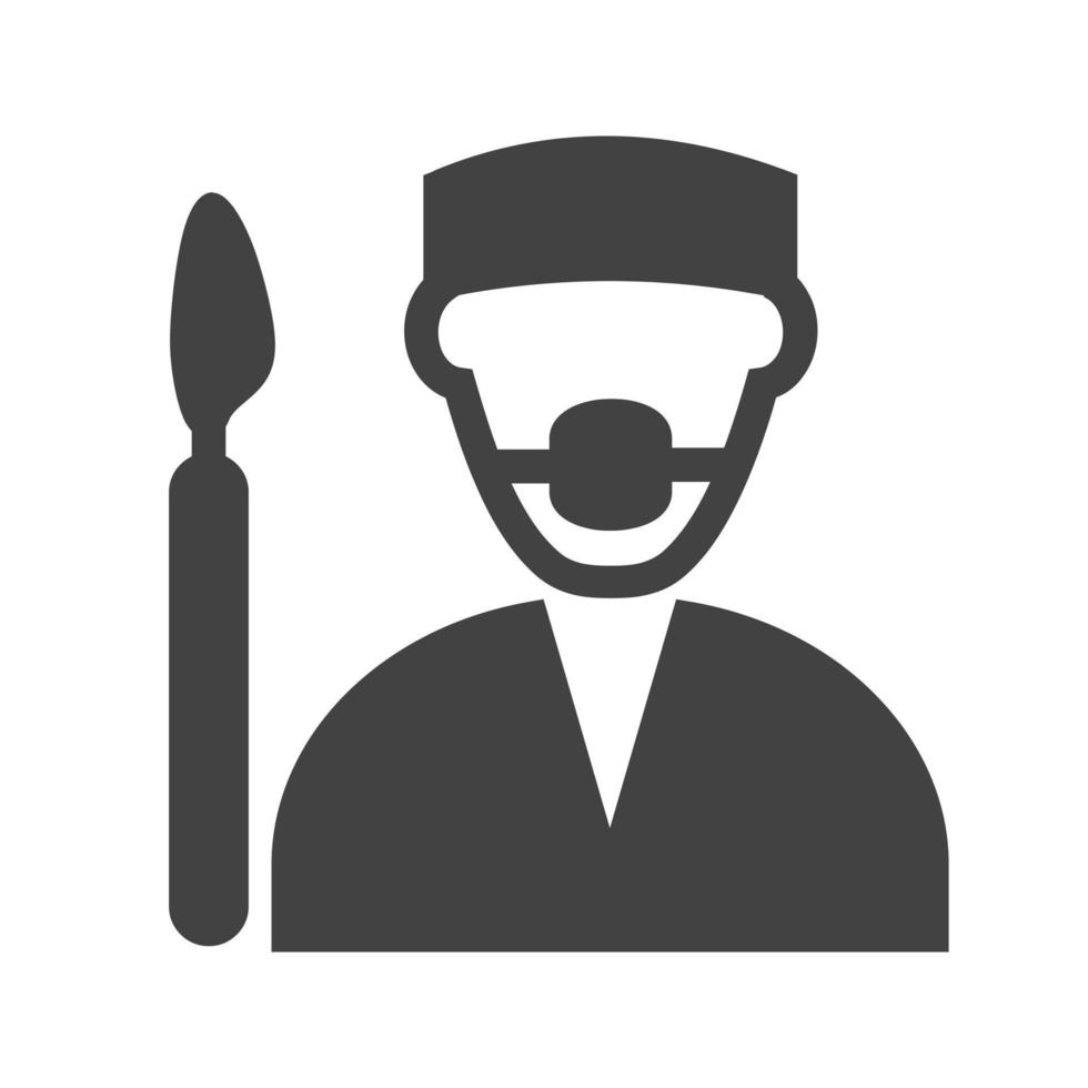 Surgeon Glyph Black Icon vector