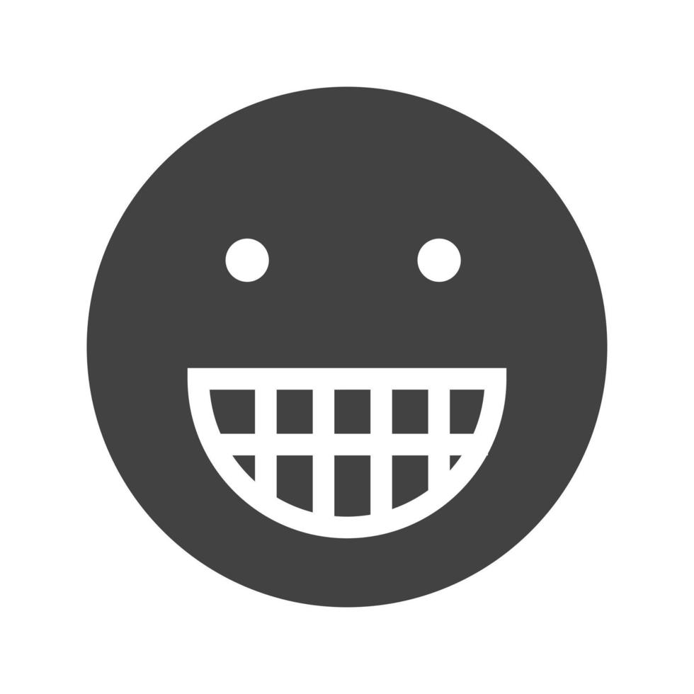 Big Grin Glyph Black Icon vector