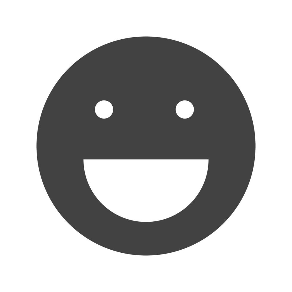 Laughing Glyph Black Icon vector