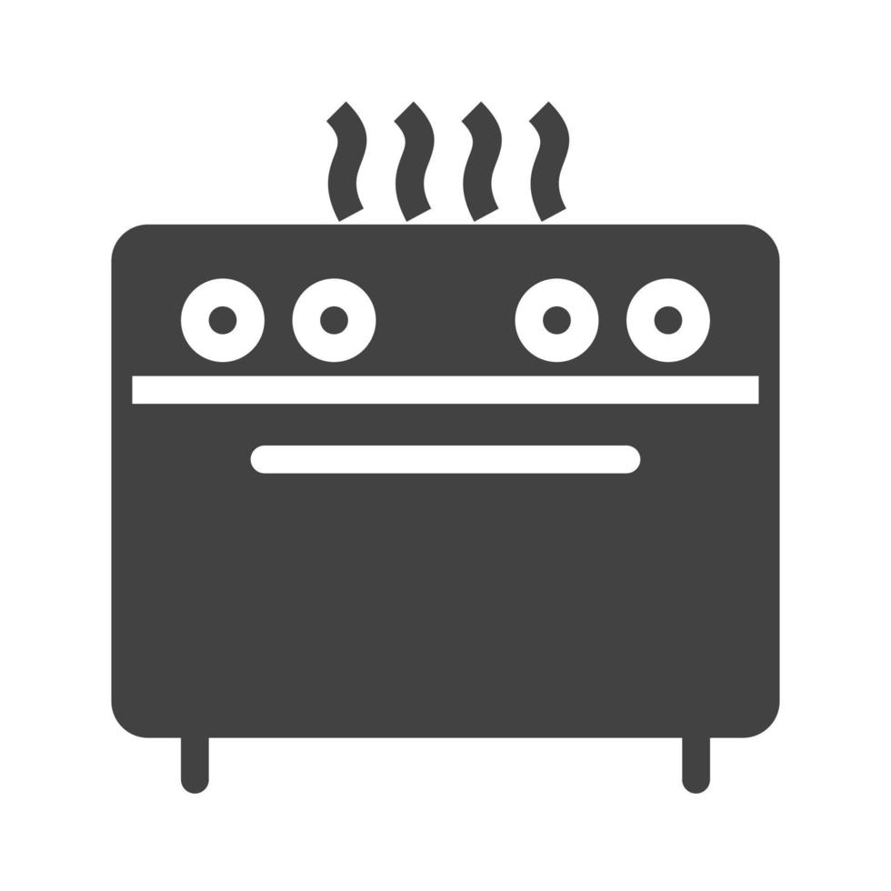 Stove Glyph Black Icon vector