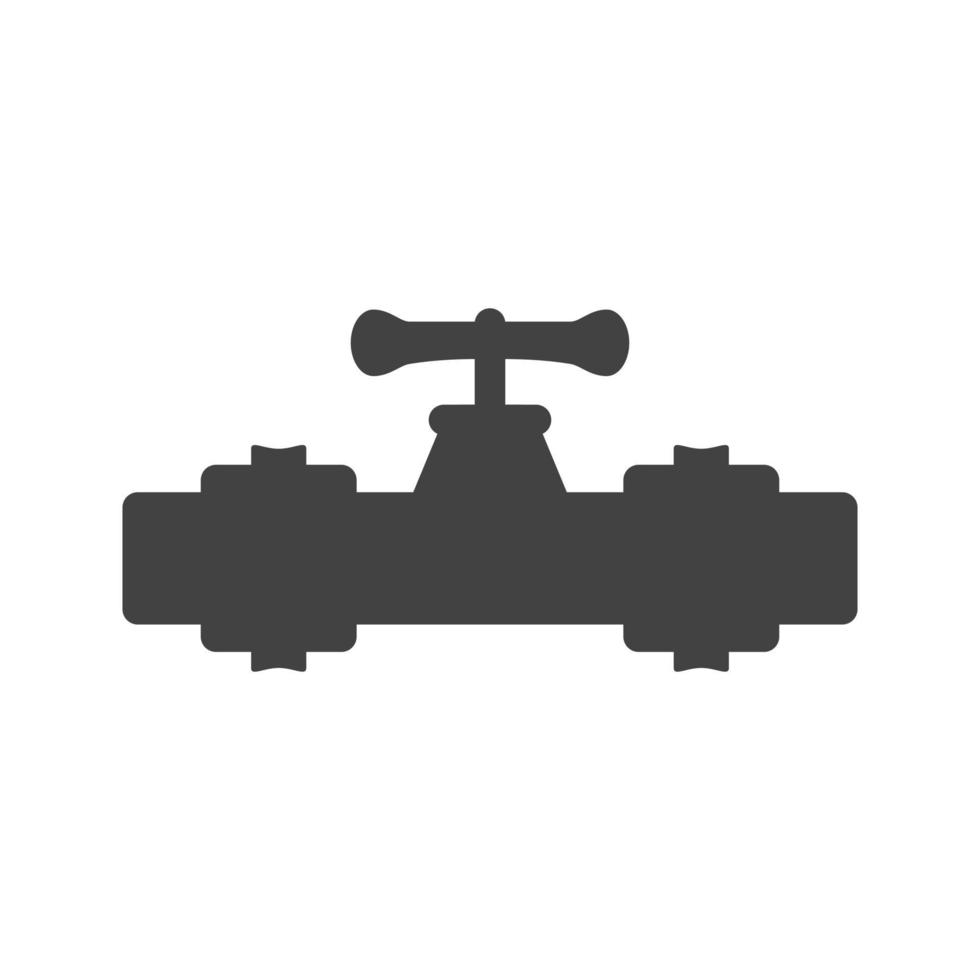 Valve I Glyph Black Icon vector