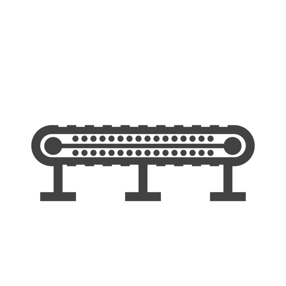 Conveyor I Glyph Black Icon vector