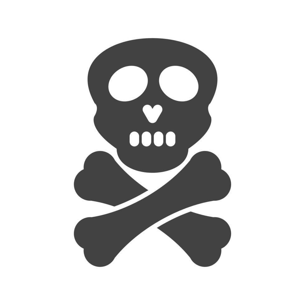 Danger Glyph Black Icon vector