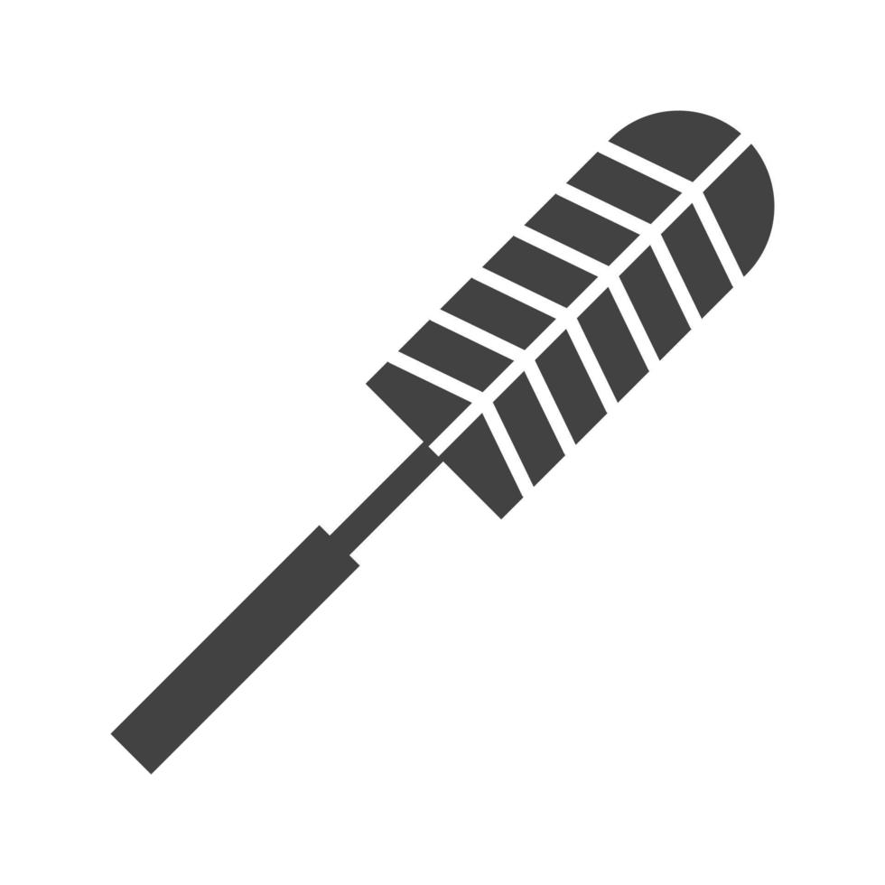 Cobweb Duster Glyph Black Icon vector