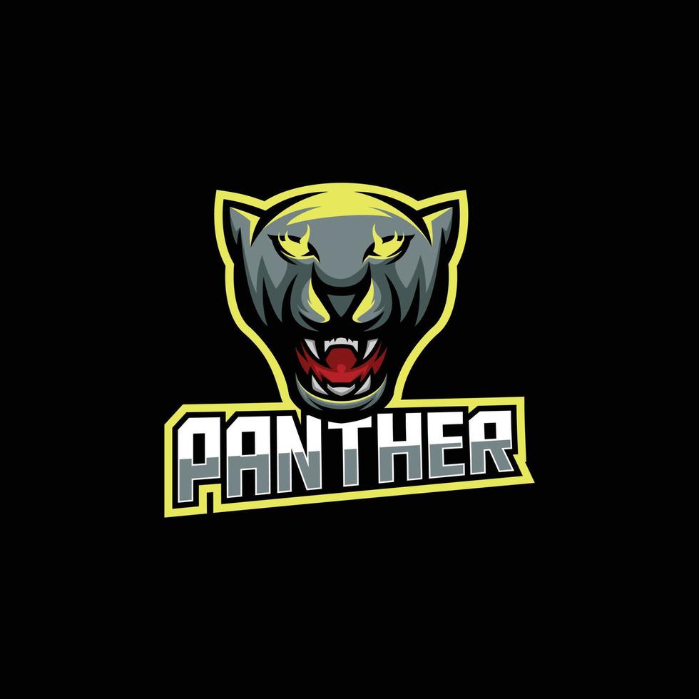 pantera mascota esport gaming logo vector