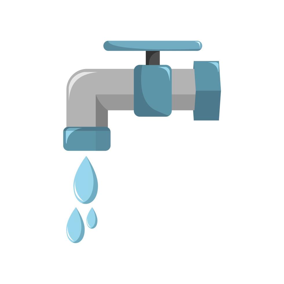 grifo de agua ilustración goteando agua vector