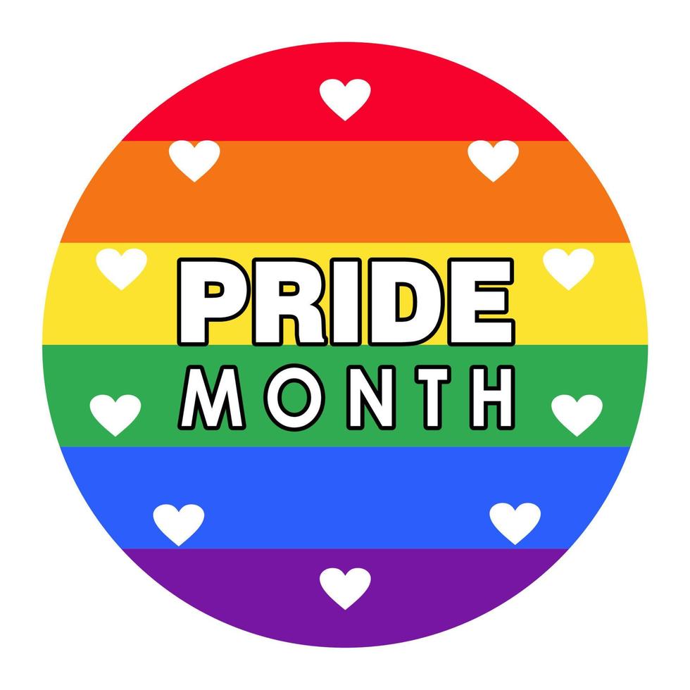 circle with the color of the pride of lgbt surrounded by pictures of love vector
