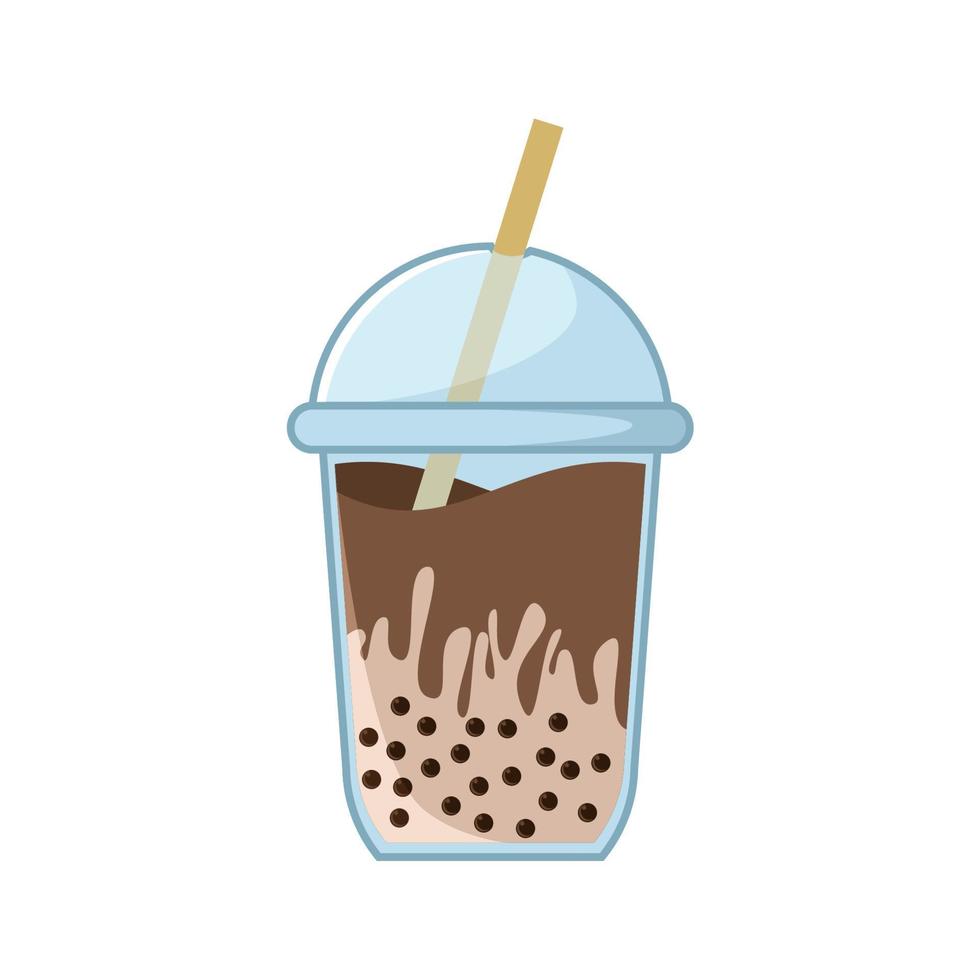 boba ice drink illustration eps file 10 vector