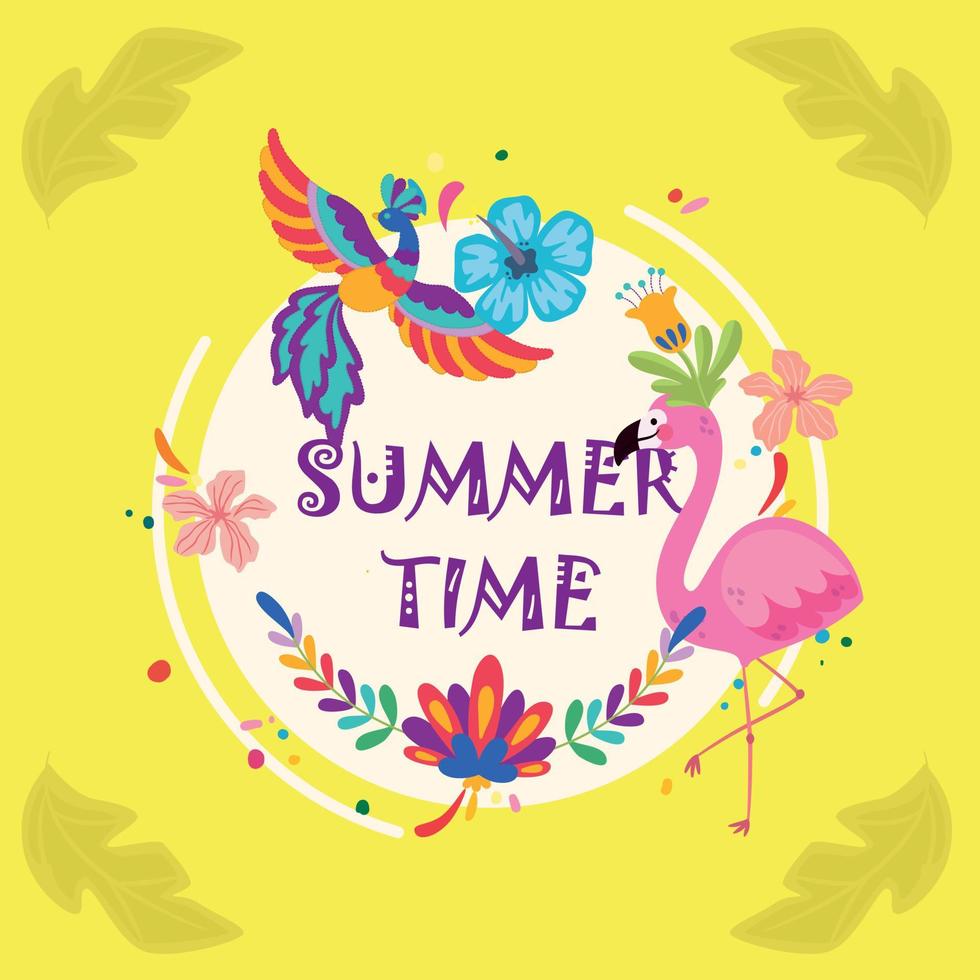 Background banner summer time sale template vector