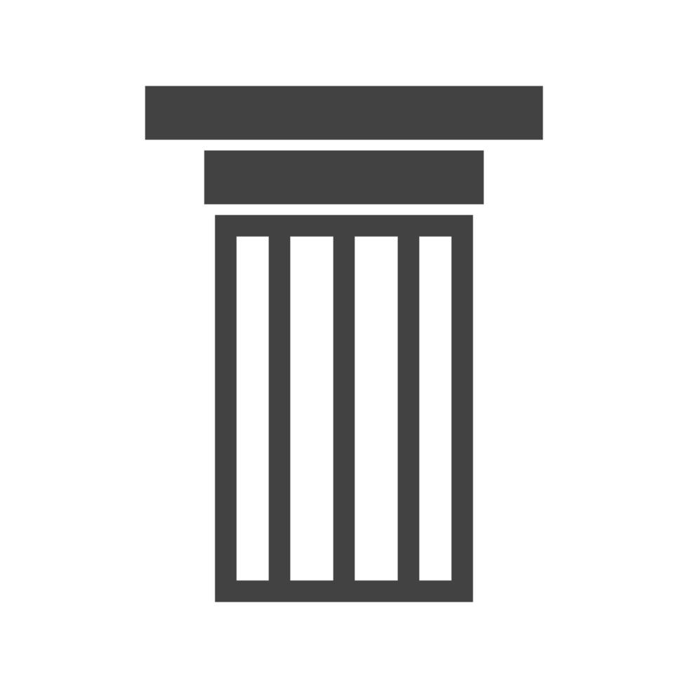 Column Glyph Black Icon vector