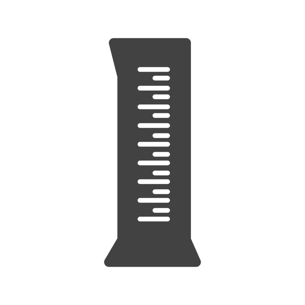 Measuring Cylinder Glyph Black Icon vector