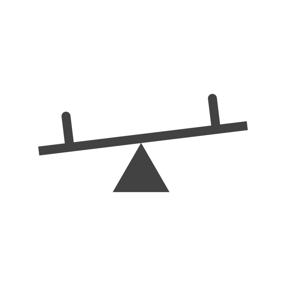 icono negro de glifo de balancín vector
