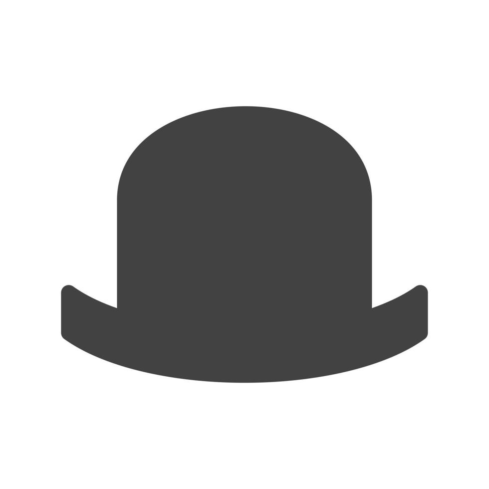 sombrero ii glifo icono negro vector