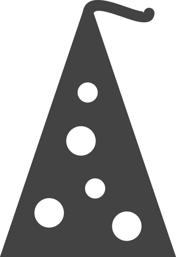 Birthday Hat Glyph Black Icon vector