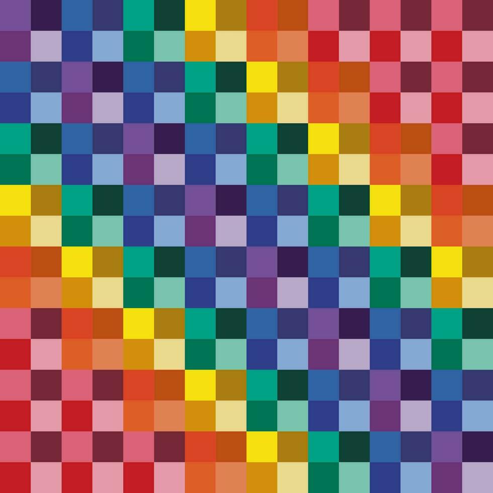 Pixel rainbow color pattern for decoration. vector