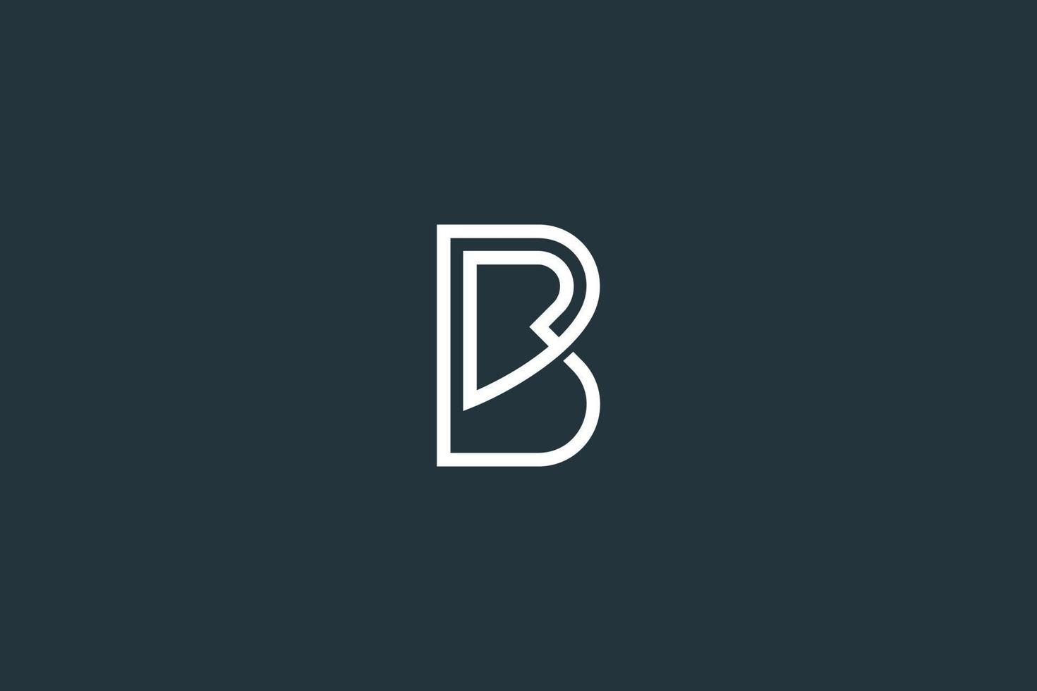 Initial Letter RB Logo or BR Logo Design Vector Template