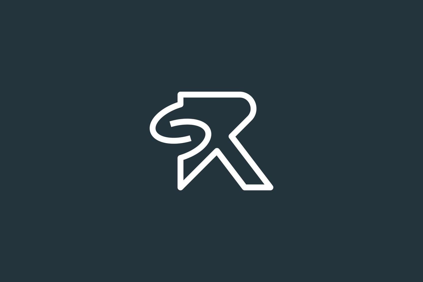 Initial Letter SR Logo Design Vector Template
