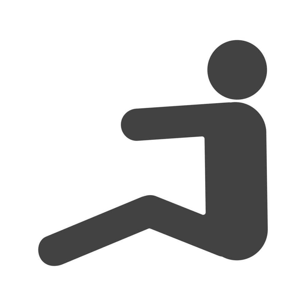 Sitting Glyph Black Icon vector