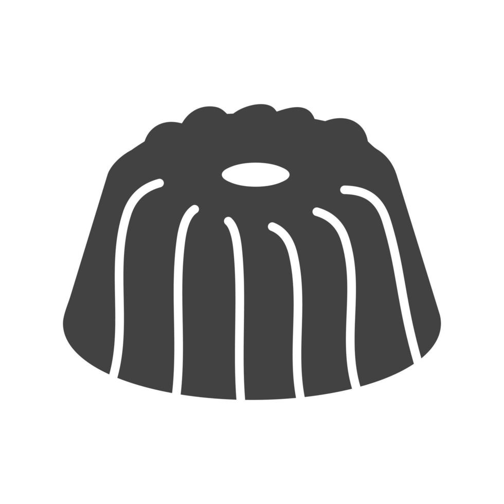Gugelhupf Glyph Black Icon vector