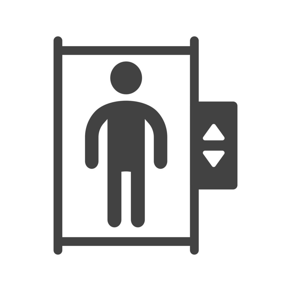 Lift Glyph Black Icon vector