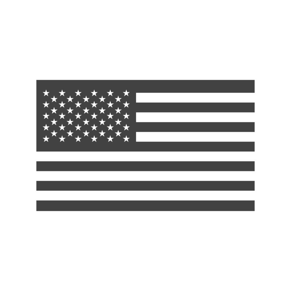 icono de glifo negro de estados unidos vector