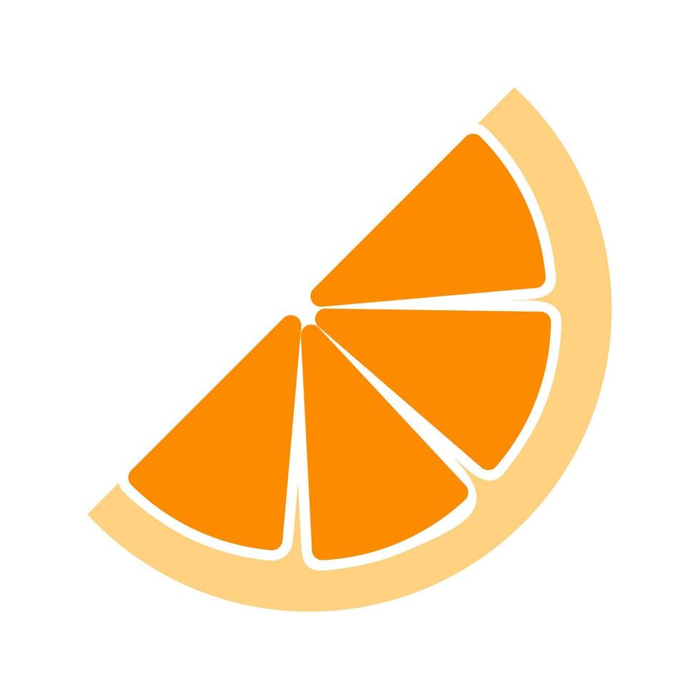 Sliced orange Flat Multicolor Icon vector