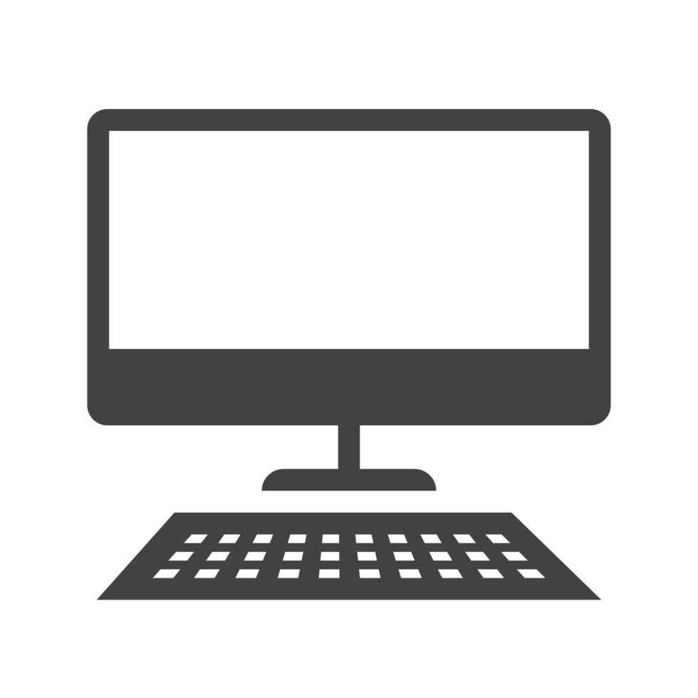 Desktop Glyph Black Icon vector