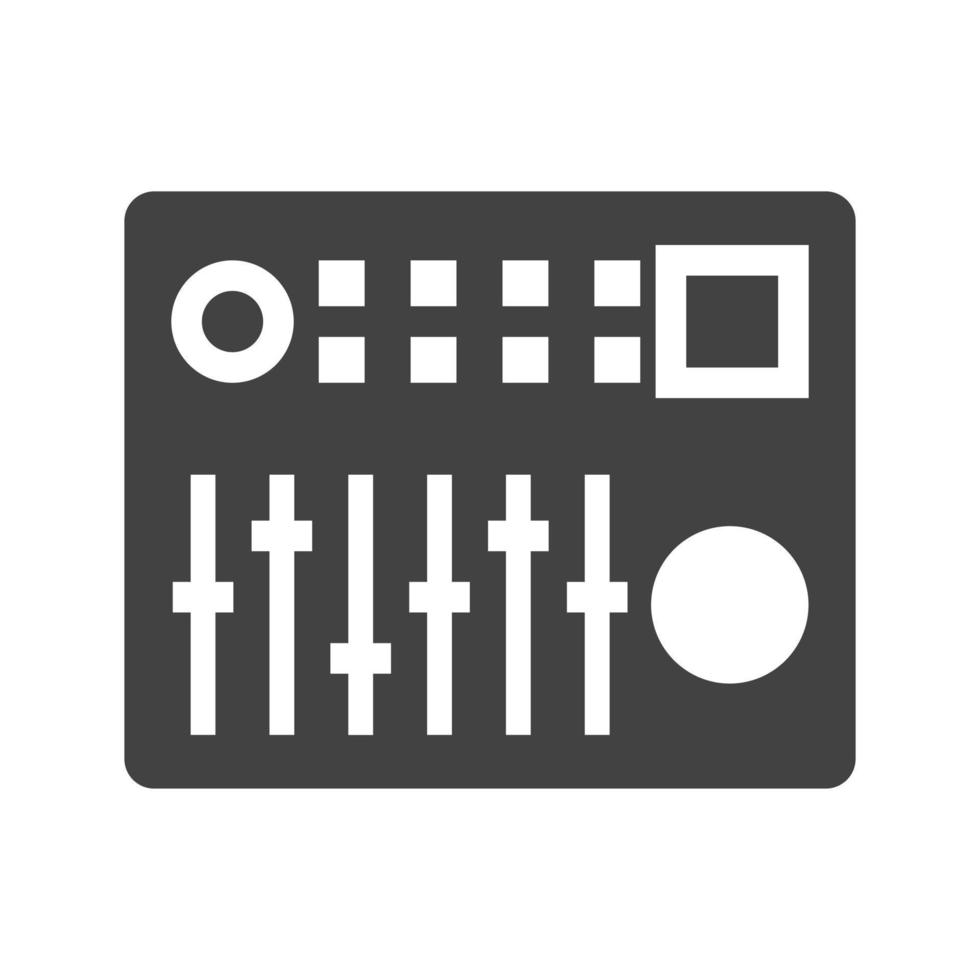 Controller Glyph Black Icon vector