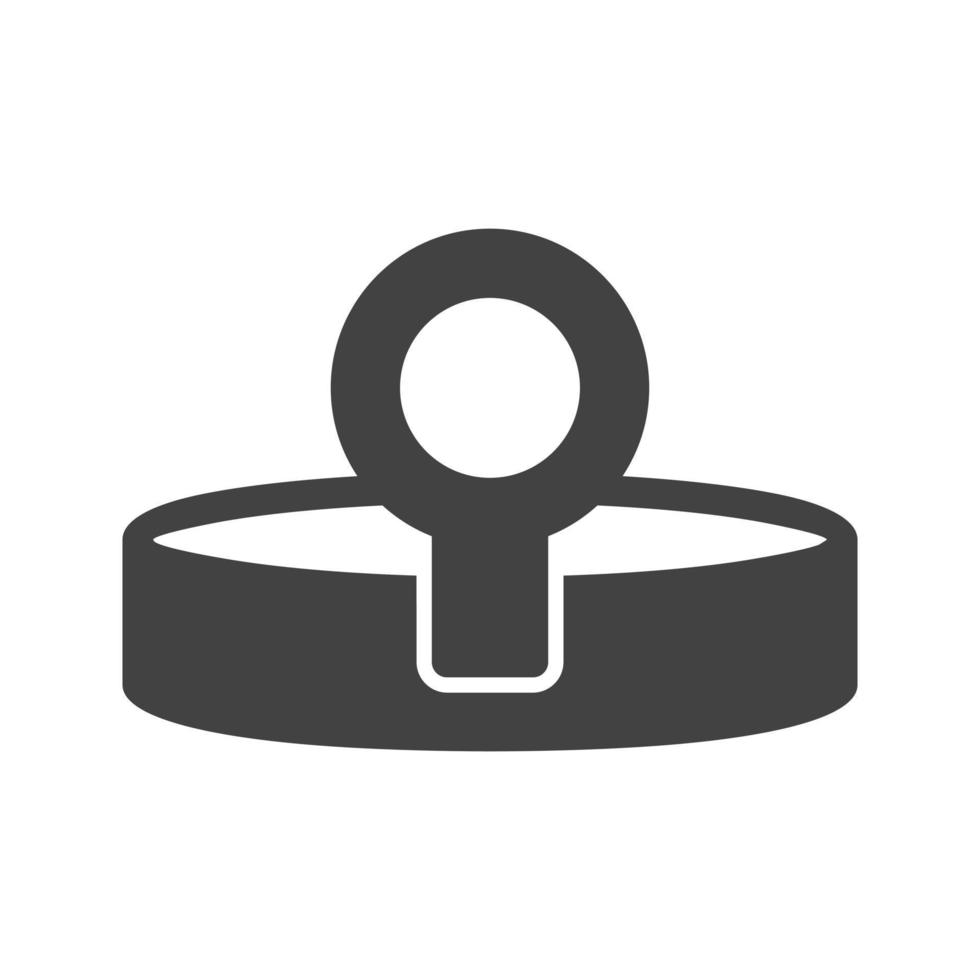 Headlamp Glyph Black Icon vector