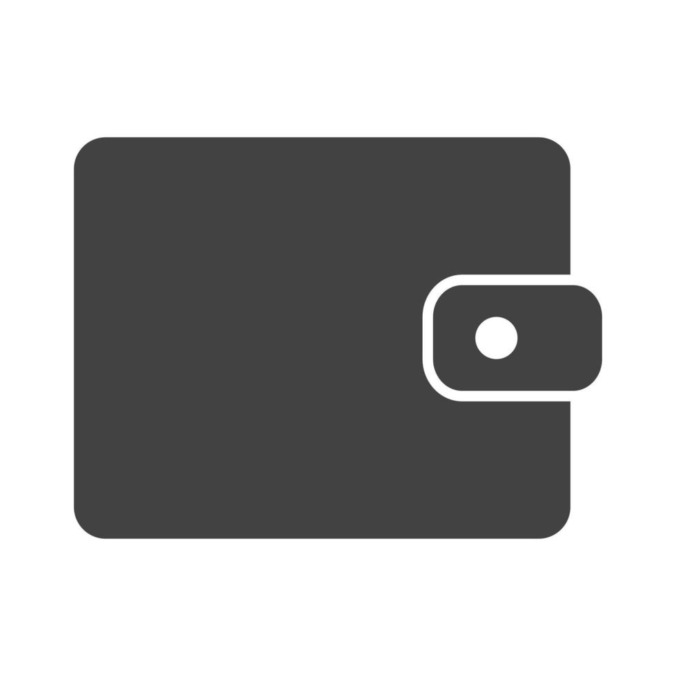 Wallet Glyph Black Icon vector
