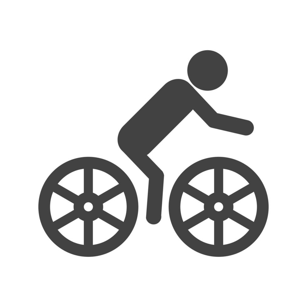 Cycling Glyph Black Icon vector