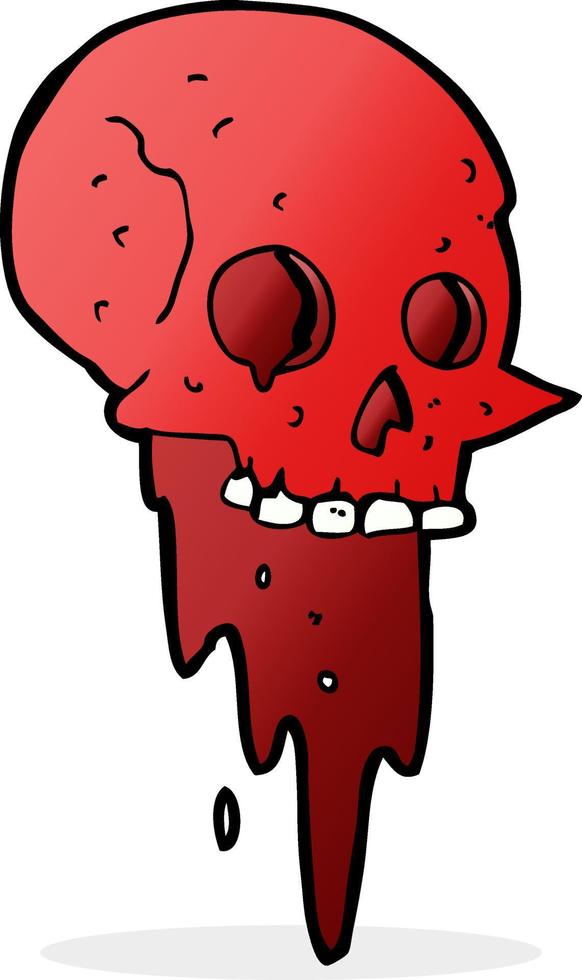 gross halloween skull cartoon vector