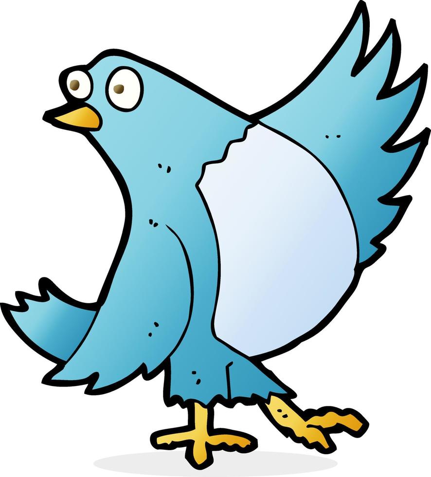 cartoon dancing bluebird vector