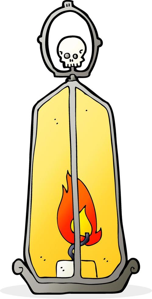cartoon spooky lantern vector
