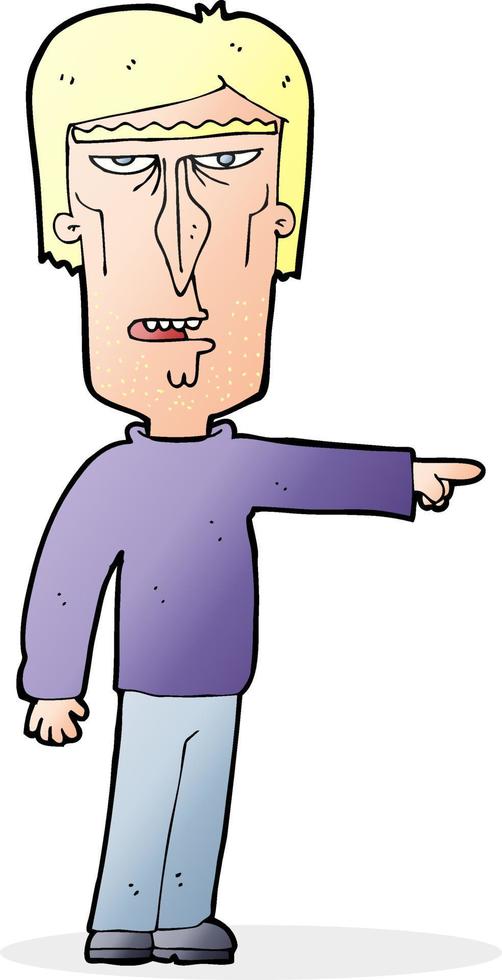 cartoon pointing man vector